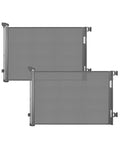 (2 Pack) Retractable Baby Gate for Doorways and Stairs Mesh Safety Gate for Pet Indoor &amp Outdoor Use One-Hand Operation Easy Installation 33.6 Tall Expands to 55 Wide（Grey33.6x55