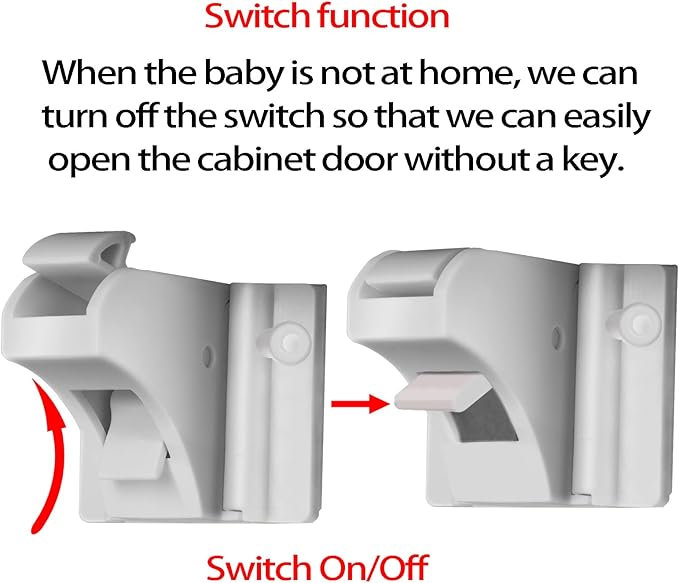 (12 Locks + 3 Keys) Withletune Child Safety Magnetic Cabinet Locks - Child Safety Drawer Lock Suitable for Kitchens cabinets and Storage cabinets - no Drilling Required Adhesive Installation.