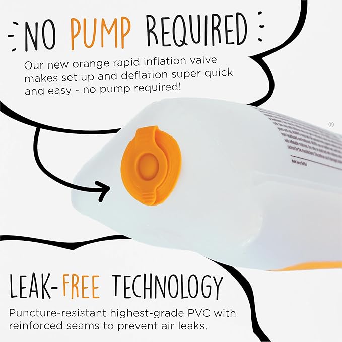 (2-Pack) Shrunks Inflatable Bed Rail for Toddlers | Travel Bed Rail for Kids Adults and Elderly | Portable Toddler Bed Bumpers | Blow Up Bed Guard Rail for Twin Full Queen King Size Beds