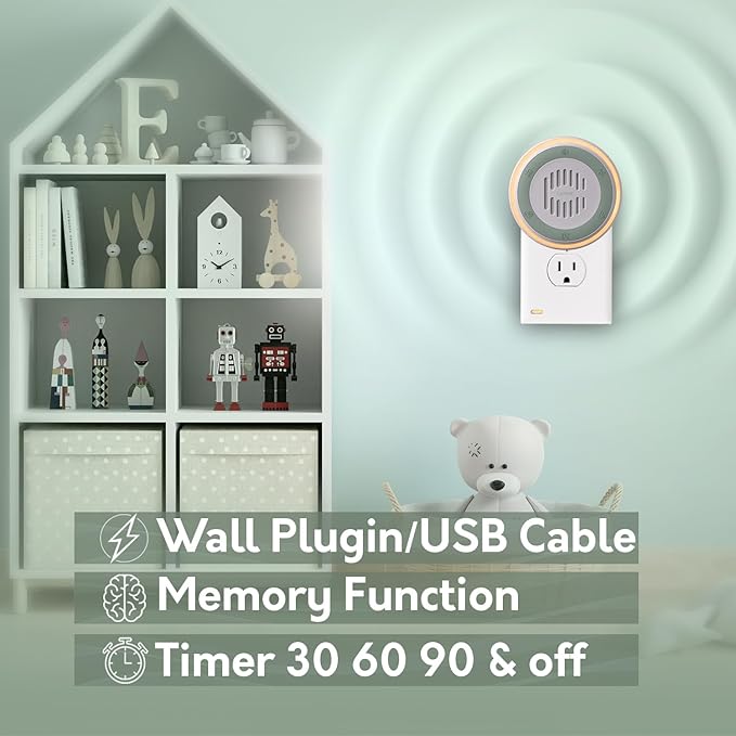 (3 Pack) Calm Me White Noise Machine for Office Privacy &amp Noise Canceling Plug in Wall Sound Machine for Therapy Office Used in Hospitals Clinics &amp Spas 20 Soothing Natural Sounds Compact D