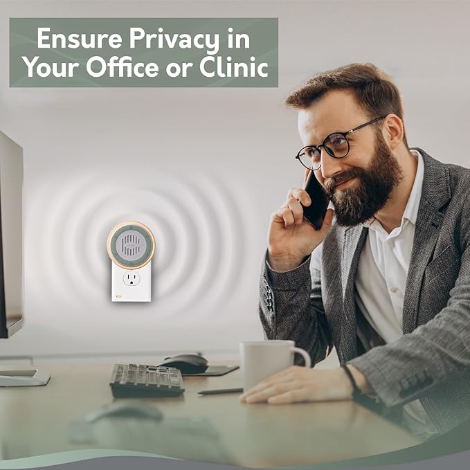 (3 Pack) Calm Me White Noise Machine for Office Privacy &amp Noise Canceling Plug in Wall Sound Machine for Therapy Office Used in Hospitals Clinics &amp Spas 20 Soothing Natural Sounds Compact D