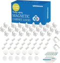 (24Locks + 6keys) Withletune Magnetic Cabinet Locks for Child Proofing - Child Safety Drawer Lock Suitable for Kitchens cabinets and Storage cabinets - no Drilling Required Adhesive Installation.