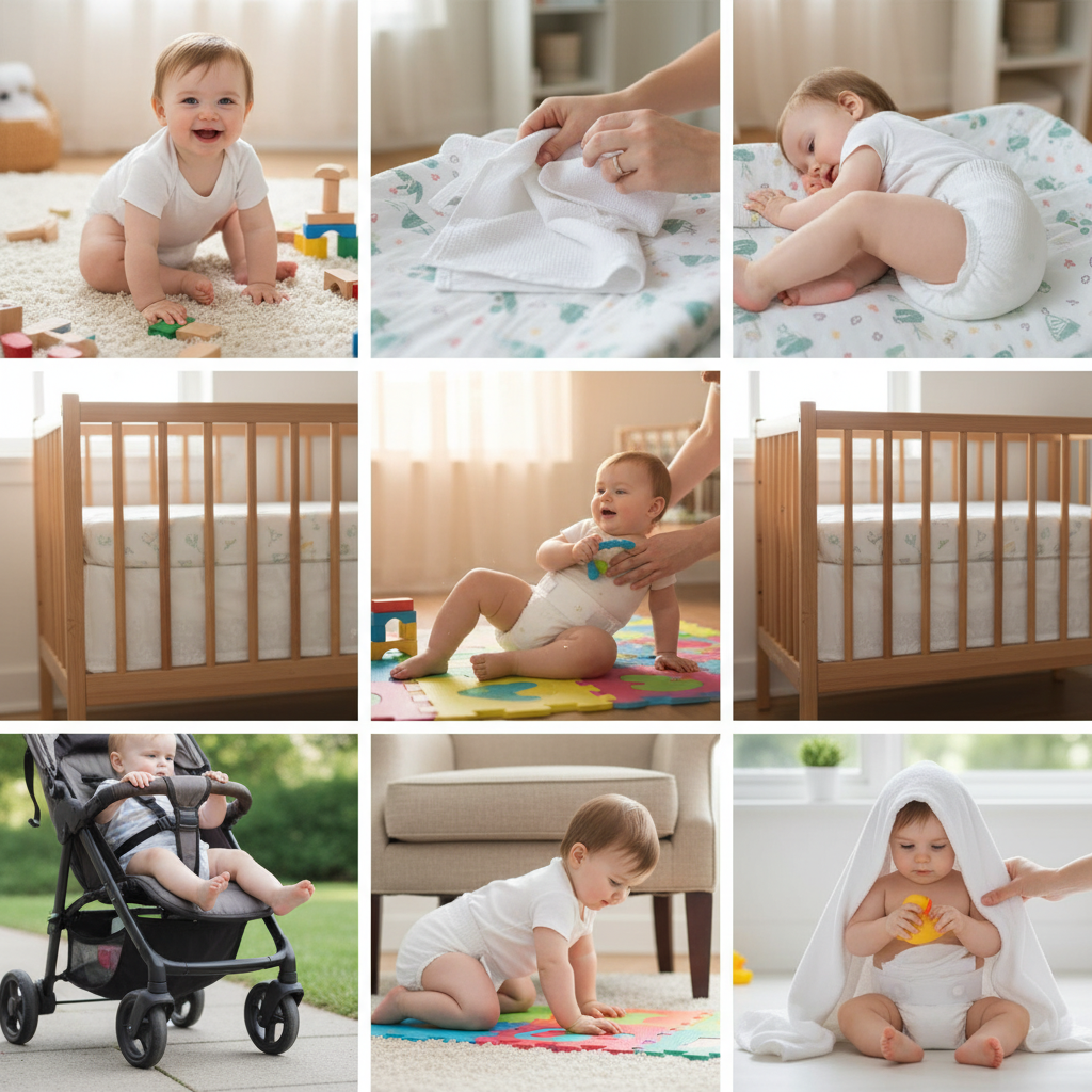 Bebe Wella-Clips N Grips® Birdseye Flatfold Cloth Diapers 24 Count (White)